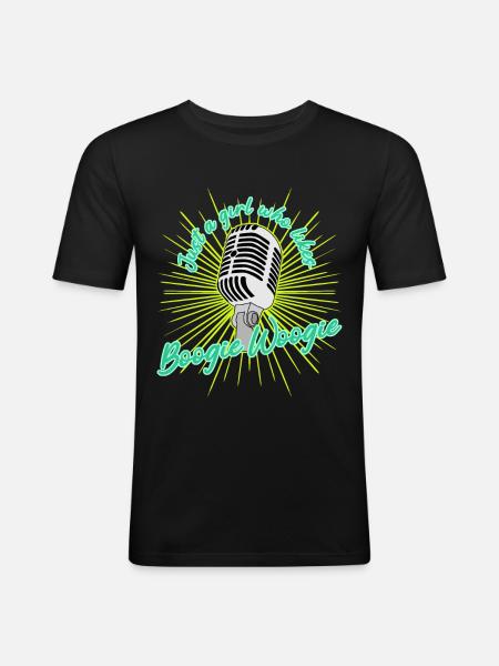 Boogie Woogie Swing Party - Men's Slim Fit T-Shirt - black