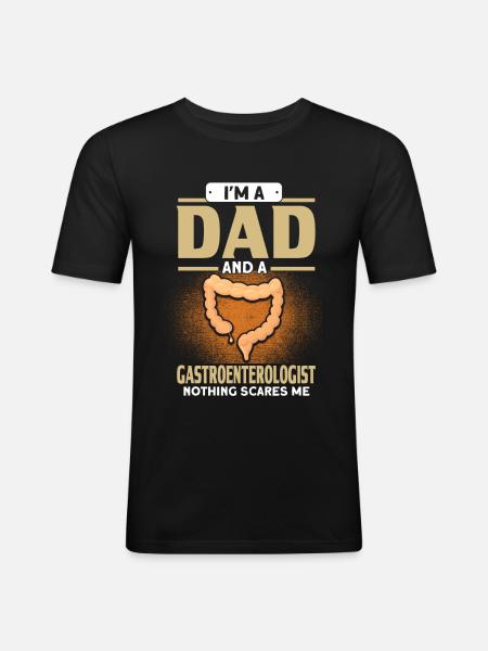 Proctologist Gastroenterologist Doctor Gift - Men's Slim Fit T-Shirt - black