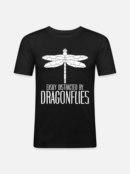 Libellule Libellules Insectes Libellules - T-shirt près du corps Homme - noir