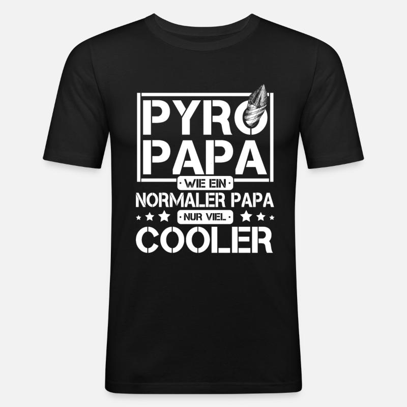 Feuerwerker Silvester Pyrotechniker Geschenk - Männer Slim Fit T-Shirt - Schwarz