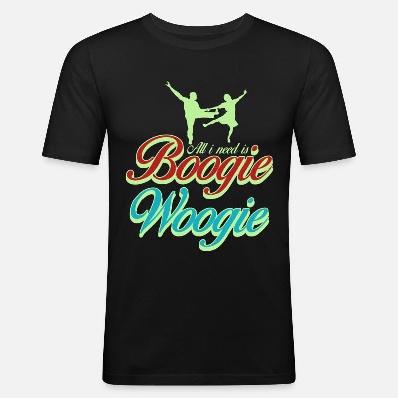 Boogie Woogie Danseur Boogie-Woogie - T-shirt près du corps Homme - noir