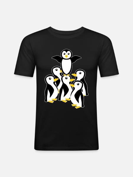 Penguin Penguins - Men's Slim Fit T-Shirt - black