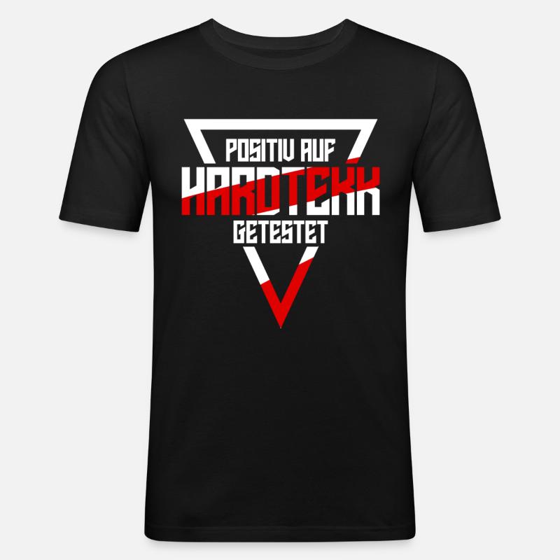 Hardtekk Techno Hardstyle Raver - Men's Slim Fit T-Shirt - black