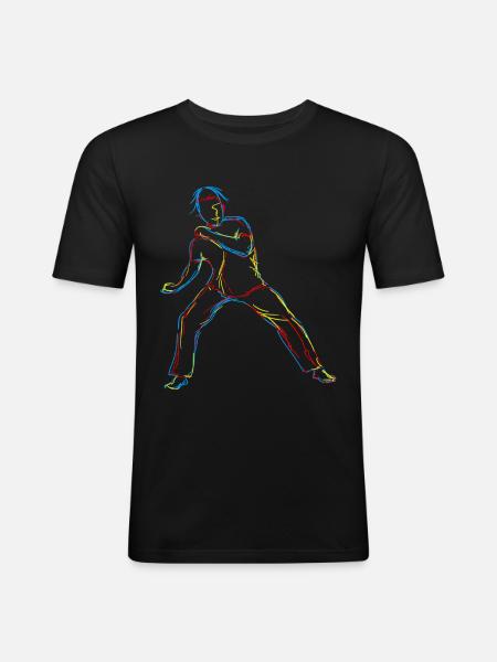 Capoeira Brazilian martial arts - Men's Slim Fit T-Shirt - black
