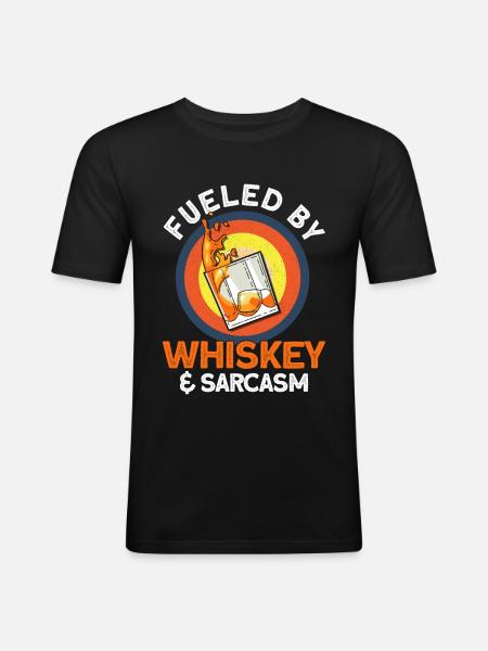 Drinker Whiskey Whiskey Lover Gift - Men's Slim Fit T-Shirt - black