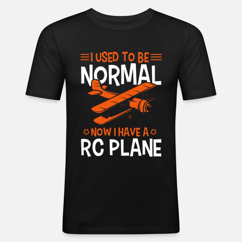 Model Airplane Model Flying Model Airplane - Men's Slim Fit T-Shirt - black