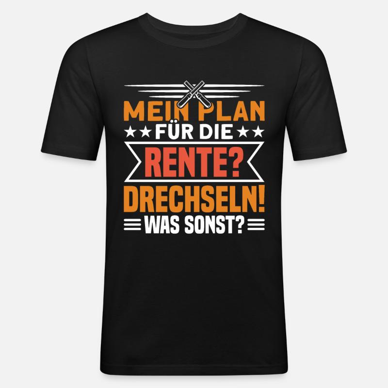 Drechsler Drechseln Handwerker - Männer Slim Fit T-Shirt - Schwarz