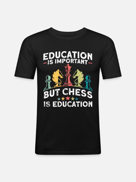 Chess Chess Piece Chess Player - Men's Slim Fit T-Shirt - black