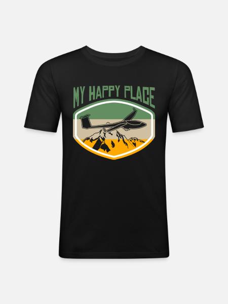Gliding Glider Glider Glider - Men's Slim Fit T-Shirt - black