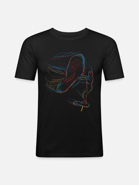 Wing Surf Hydrofoiling Wing Foiling - T-shirt près du corps Homme - noir