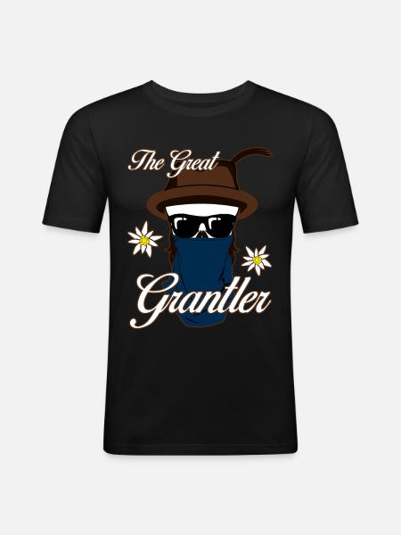 Grantler Grantln Granteln - Men's Slim Fit T-Shirt - black