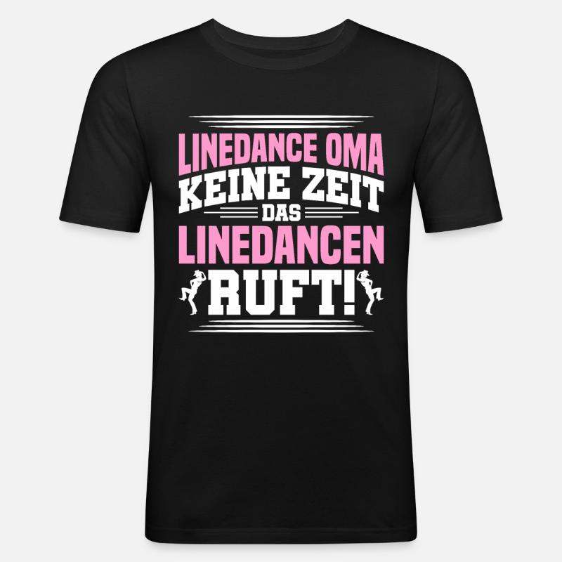 Das Linedance Ruft - Männer Slim Fit T-Shirt - Schwarz