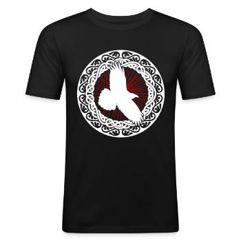 Raven Viking Jewelry Raven - Men's Slim Fit T-Shirt - black - Front - Nik (191cm)