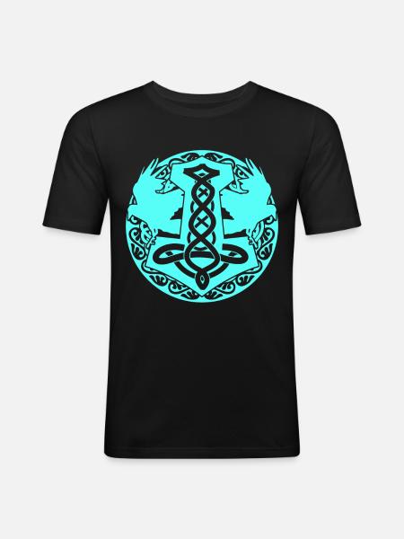 Ravens Viking Crows Jewelry Raven - Men's Slim Fit T-Shirt - black