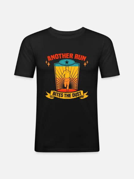 Running Marathon Runner Running - Men's Slim Fit T-Shirt - black