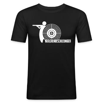 Schützenverein Schießsport Schützenkönig - Männer Slim Fit T-Shirt - Schwarz - Vorne - Nik (191cm)