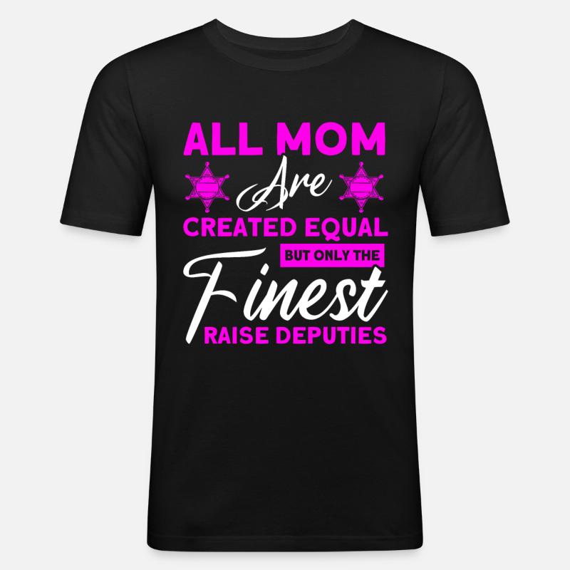 Abgeordnete Hilfssheriff Mama Mutter - Männer Slim Fit T-Shirt - Schwarz