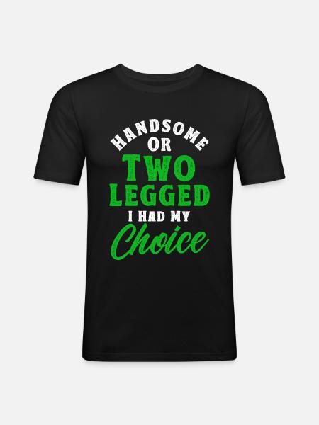 Handicap Amputee Amputation Prosthetic Leg - Men's Slim Fit T-Shirt - black