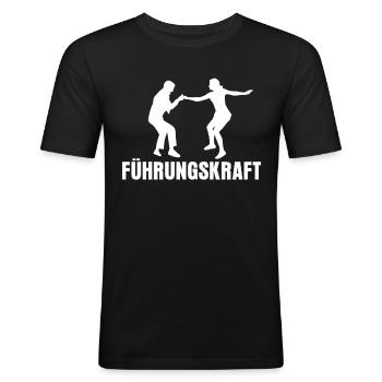 Boogie Woogie Führungskraft Tanzen Swing - Männer Slim Fit T-Shirt - Schwarz - Vorne - Nik (191cm)