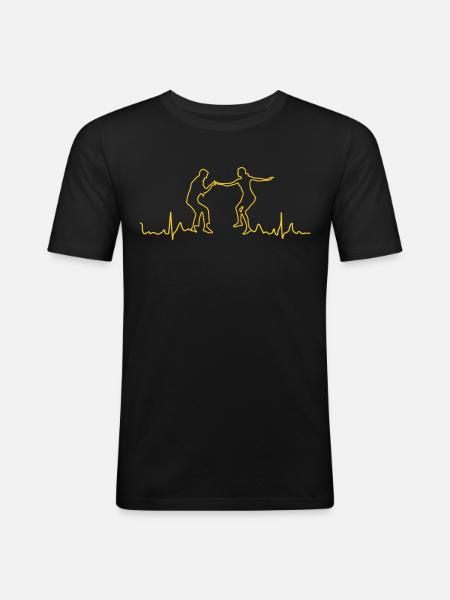 Boogie Woogie ECG Boogie-Woogie Swing - Men's Slim Fit T-Shirt - black