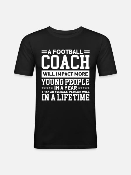 Fodboldtrænere påvirker unge - Herre Slim Fit T-Shirt - sort