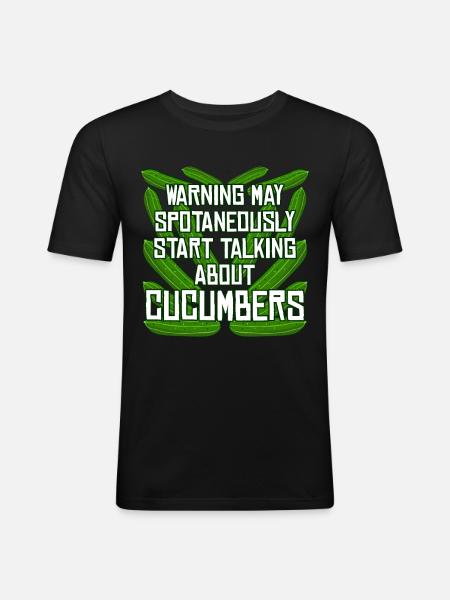 Concombre Blague Concombres - T-shirt près du corps Homme - noir
