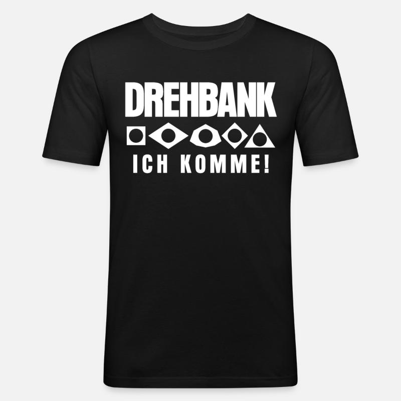 Zerspaner Zerspanungsmechaniker Dreher - Männer Slim Fit T-Shirt - Schwarz