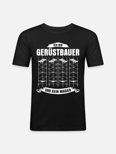 Gerüstbau Gerüst Bauarbeiter Gerüstbauer - Männer Slim Fit T-Shirt - Schwarz