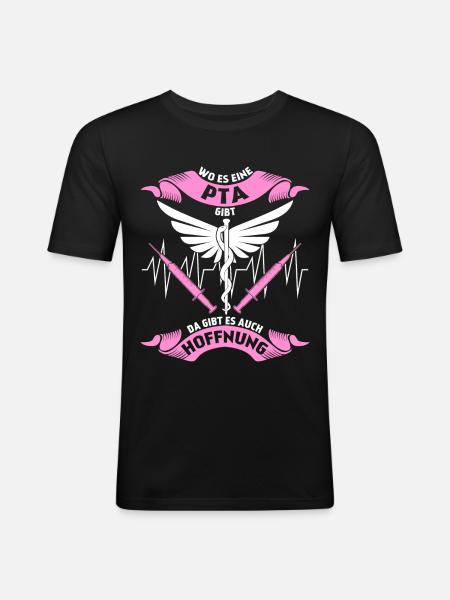 Pharmazeutisch technische Assistentin - Männer Slim Fit T-Shirt - Schwarz
