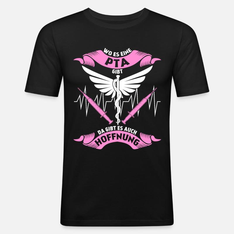 Pharmazeutisch technische Assistentin - Männer Slim Fit T-Shirt - Schwarz
