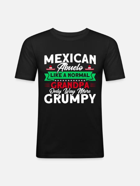 Mexico Mexican Roots Gift - Men's Slim Fit T-Shirt - black