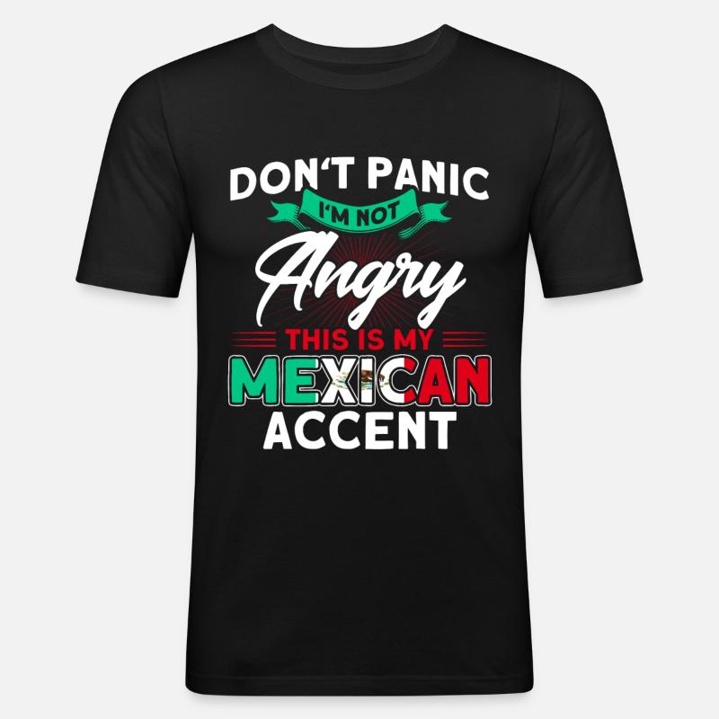 Mexico Mexican Roots Gift - Men's Slim Fit T-Shirt - black
