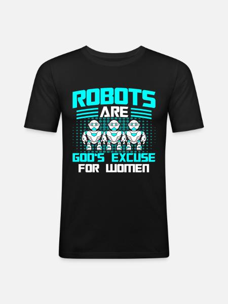 Robot Robotics Engineer Costume Robot - Men's Slim Fit T-Shirt - black