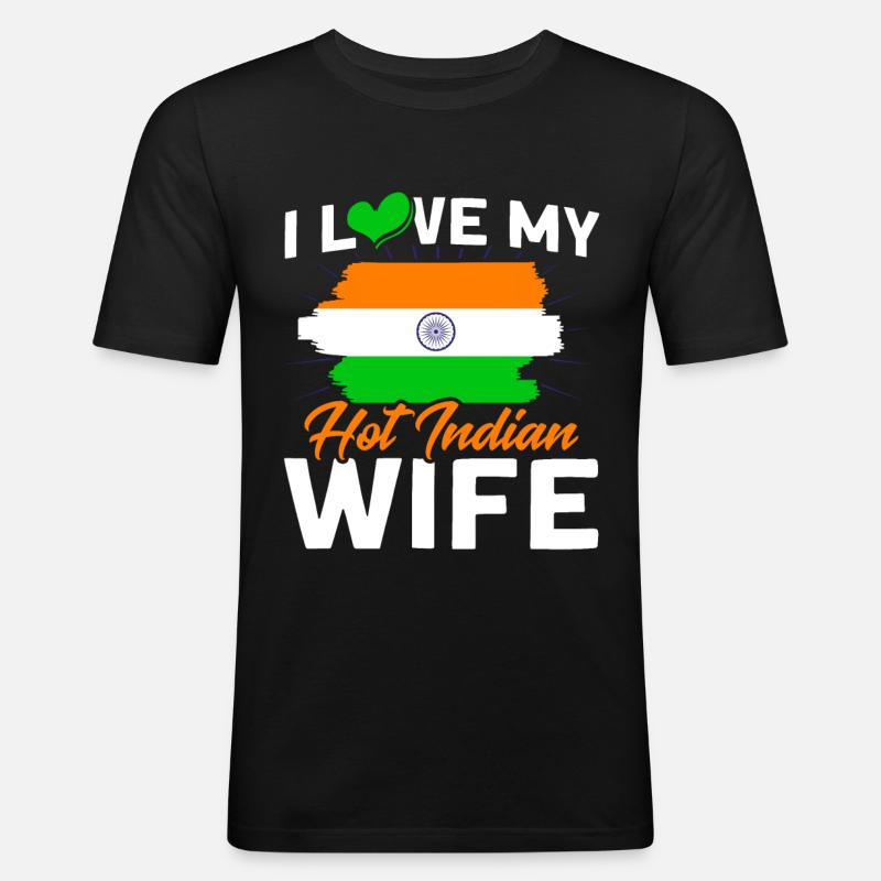 India Indian Roots Gift - Men's Slim Fit T-Shirt - black