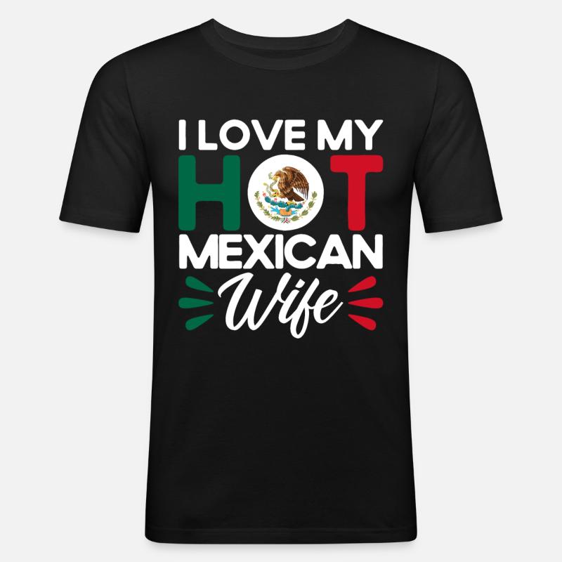 Mexico Mexican Roots Gift - Men's Slim Fit T-Shirt - black
