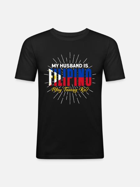 Philippines Philippine Flag - Men's Slim Fit T-Shirt - black