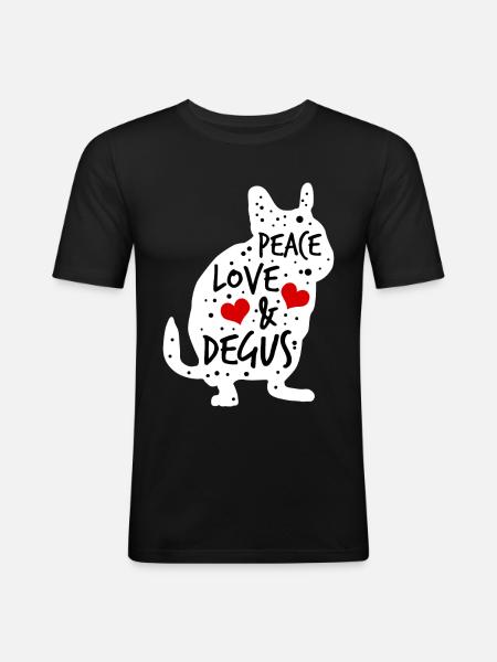Degu Cute Degus - Men's Slim Fit T-Shirt - black