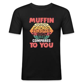 Cuisson de biscuits et de gâteaux Boulanger ou boulanger amateur - T-shirt près du corps Homme - noir - Devant - Nik (191cm)