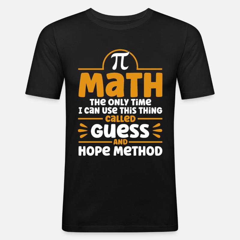 Math Mathématiques Sciences Math Cadeau - T-shirt près du corps Homme - noir