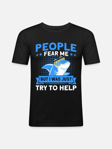 Shark Shark Lover Shark Gift - Men's Slim Fit T-Shirt - black