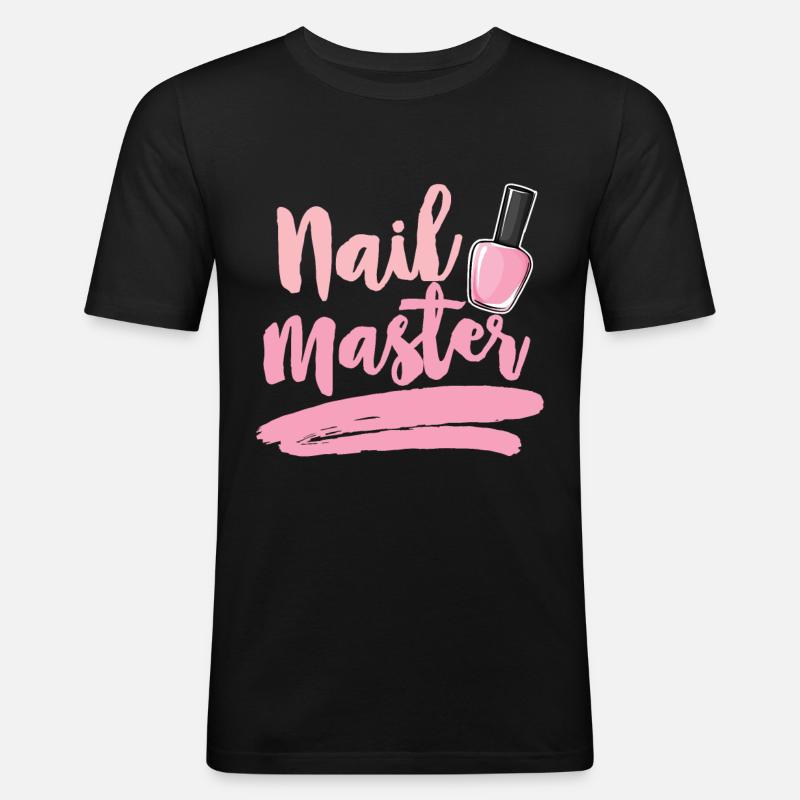 Nail Master - Männer Slim Fit T-Shirt - Schwarz