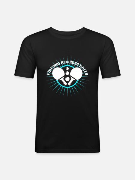 Ping-pong pun - Men's Slim Fit T-Shirt - black