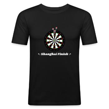Darts WM World Cup Shanghai finish - Men's Slim Fit T-Shirt - black - Front - Nik (191cm)