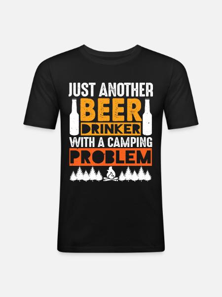 Camping Camper Caravan Camping Gift - Men's Slim Fit T-Shirt - black