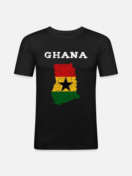 Ghana - Men's Slim Fit T-Shirt - black