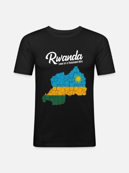 Rwanda - Men's Slim Fit T-Shirt - black