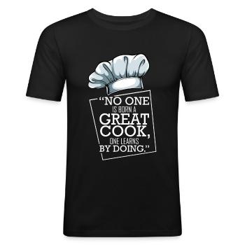 chef - T-shirt près du corps Homme - noir - Devant - Nik (191cm)