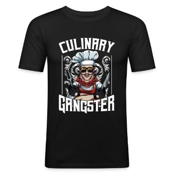 chef - Men's Slim Fit T-Shirt - black - Front - Nik (191cm)
