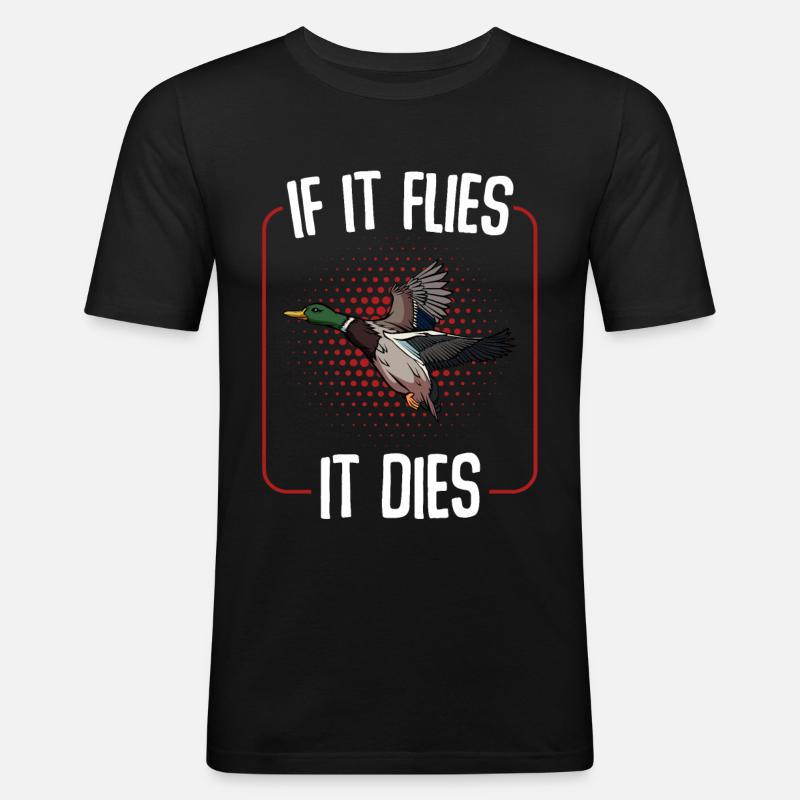 Jagd - Männer Slim Fit T-Shirt - Schwarz