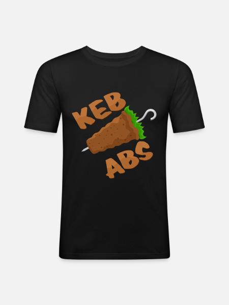kebab - T-shirt près du corps Homme - noir